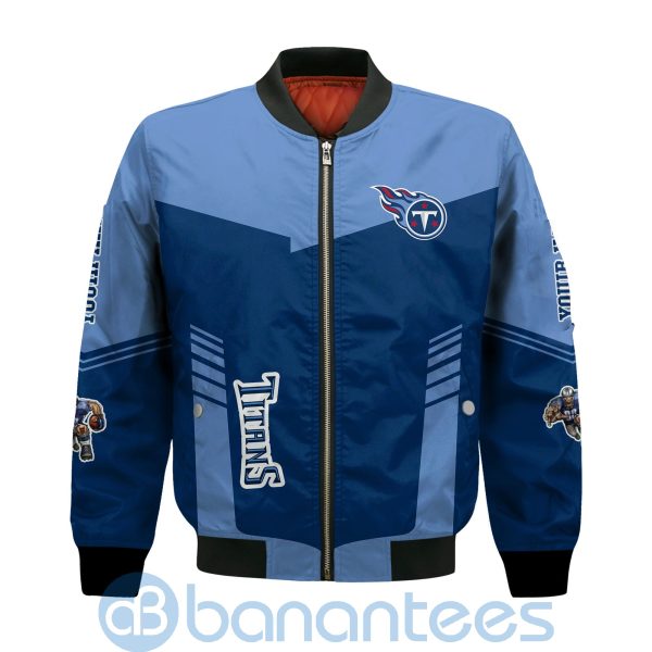 Tennessee Titans American Football Team Logo Custom Name Bomber Jacket Product Photo