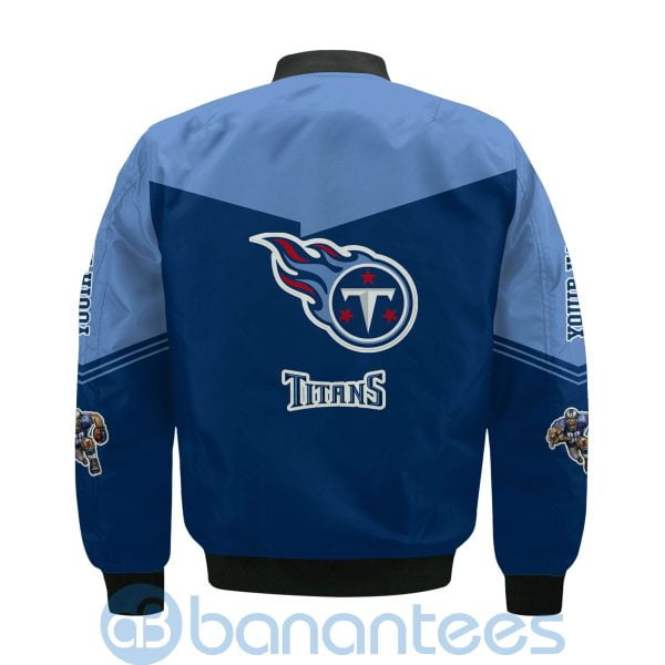 Tennessee Titans American Football Team Logo Custom Name Bomber Jacket Product Photo