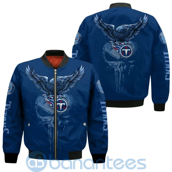 Tennessee Titans Logo Eagle Skull Bomber Jacket Product Photo