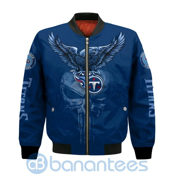 Tennessee Titans Logo Eagle Skull Bomber Jacket Product Photo