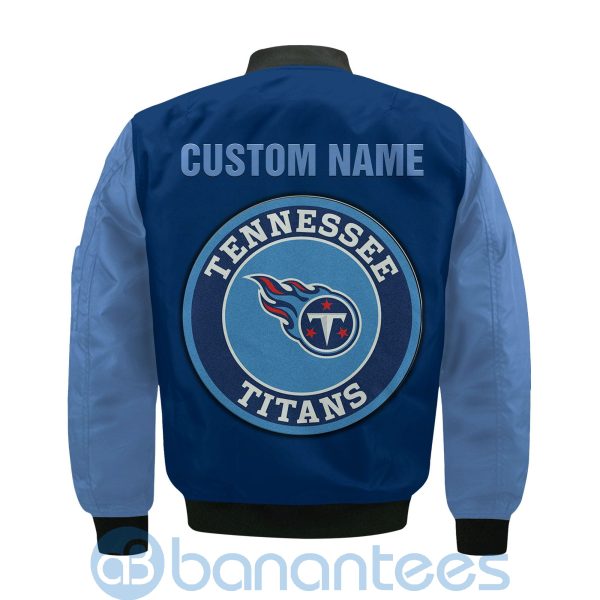 Tennessee Titans Make Me Happy American Football Team Logo Custom Name Bomber Jacket Product Photo