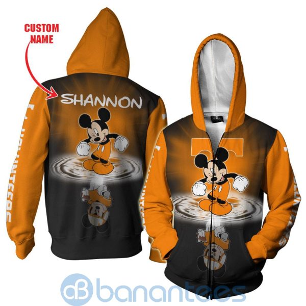 Tennessee Volunteers Disney Mickey Mouse In Water Custom Name 3D All Over Printed Shirt Product Photo