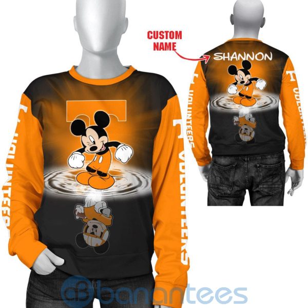 Tennessee Volunteers Disney Mickey Mouse In Water Custom Name 3D All Over Printed Shirt Product Photo