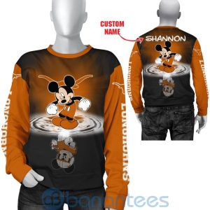 Texas Longhorns Disney Mickey Mouse In Water Custom Name 3D All Over Printed Shirt Product Photo