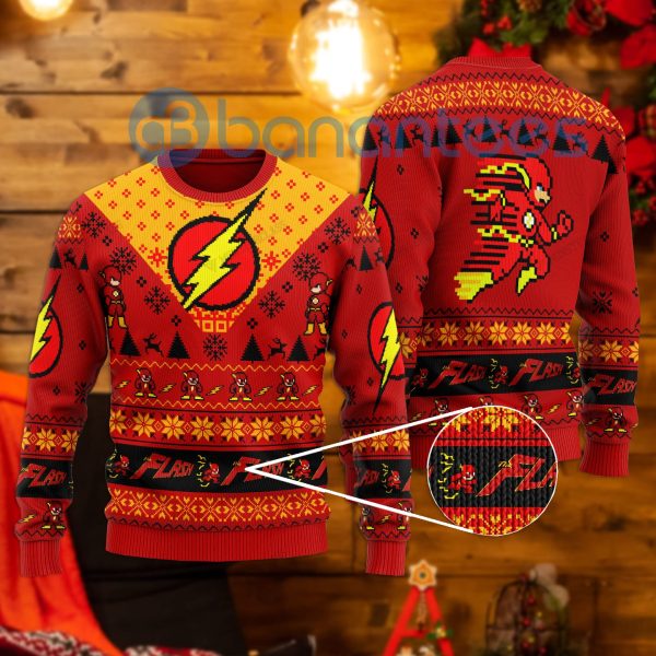 The Flash All Over Printed Ugly Christmas Sweater Product Photo