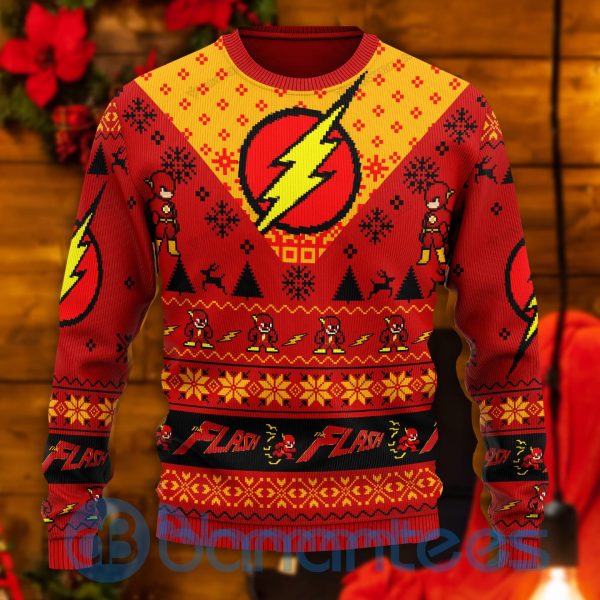 The Flash All Over Printed Ugly Christmas Sweater Product Photo