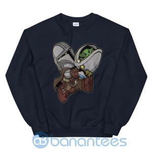 The Mandalorian With Cute Baby Yoda Sweatshirt Product Photo