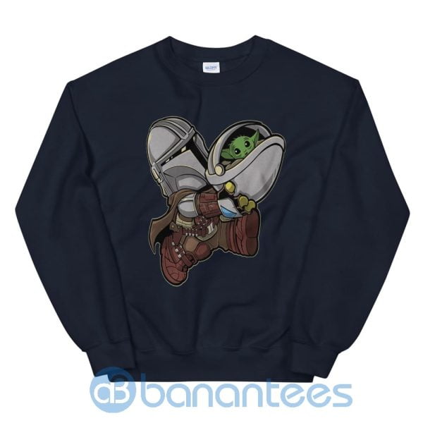The Mandalorian With Cute Baby Yoda Sweatshirt Product Photo