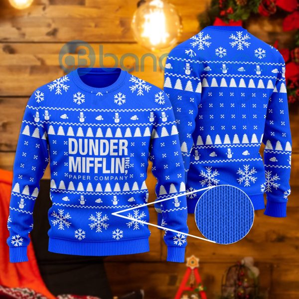 The Office Dunder Mifflin All Over Printed Ugly Christmas Sweater Product Photo