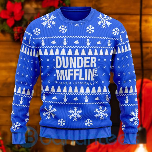 The Office Dunder Mifflin All Over Printed Ugly Christmas Sweater Product Photo