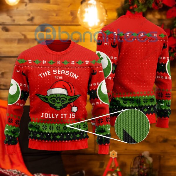 The Season To Be Jolly It Is All Over Printed Ugly Christmas Sweater Product Photo