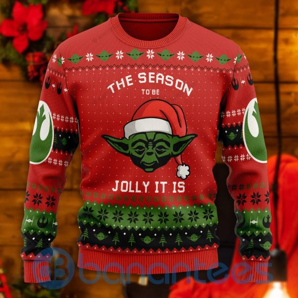 The Season To Be Jolly It Is All Over Printed Ugly Christmas Sweater Product Photo