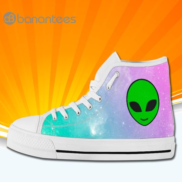 Trippy Alien High Top Canvas Shoes Sneakers For Men And Women Product Photo