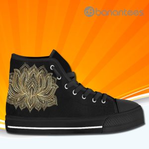 Trippy Lotus Flower High Top Canvas Shoes Sneakers For Men And Women Product Photo