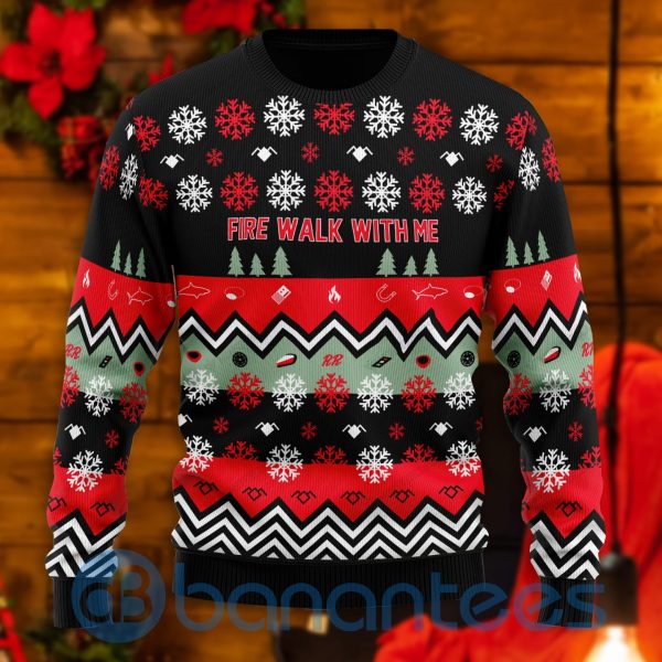 Twin Peaks Fire Walk With Me All Over Printed Ugly Christmas Sweater Product Photo