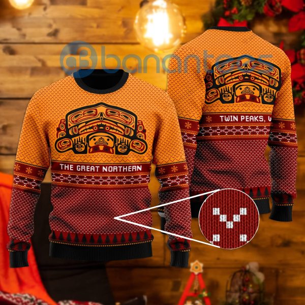 Twin Peaks Great Northern Hotel Holiday All Over Printed Ugly Christmas Sweater Product Photo