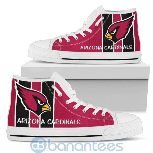 Vertical Stripes Style Arizona Cardinals High Top Shoes Product Photo