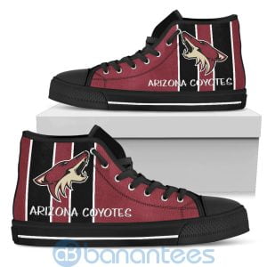 Vertical Stripes Style Arizona Coyotes High Top Shoes Product Photo