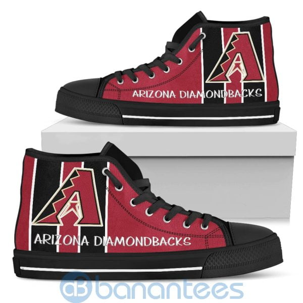 Vertical Stripes Style Arizona Diamondbacks High Top Shoes Product Photo