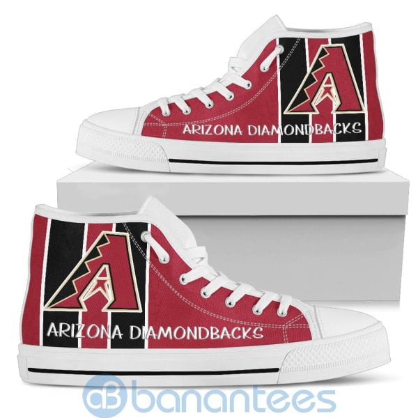 Vertical Stripes Style Arizona Diamondbacks High Top Shoes Product Photo