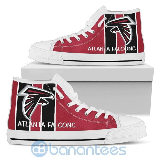 Vertical Stripes Style Atlanta Falcons High Top Shoes Product Photo