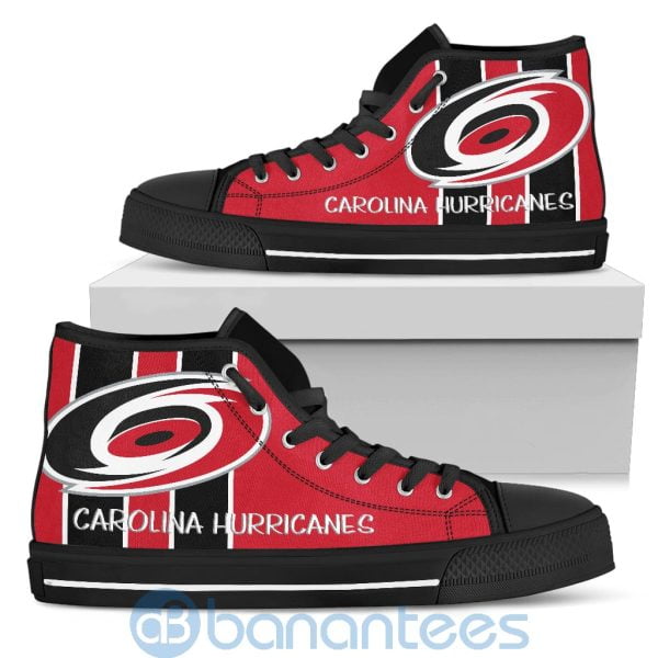 Vertical Stripes Style Carolina Hurricanes High Top Shoes Product Photo