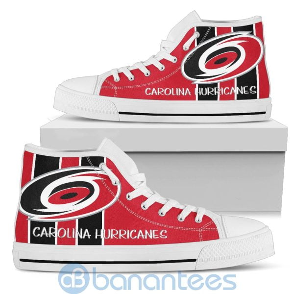 Vertical Stripes Style Carolina Hurricanes High Top Shoes Product Photo