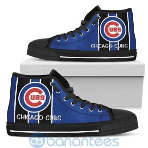 Vertical Stripes Style Chicago Cubs High Top Shoes Product Photo