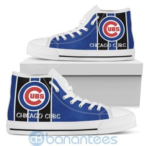 Vertical Stripes Style Chicago Cubs High Top Shoes Product Photo