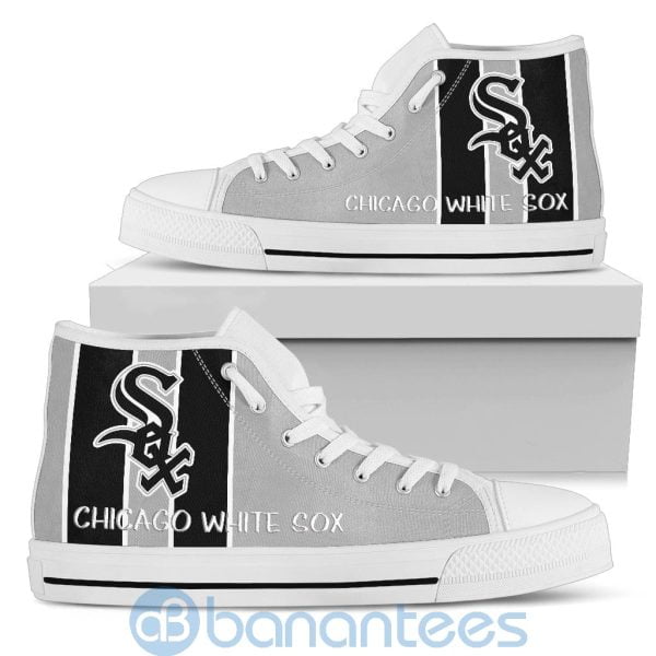 Vertical Stripes Style Chicago White Sox High Top Shoes Product Photo
