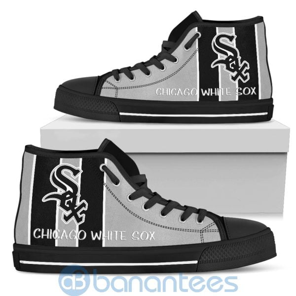 Vertical Stripes Style Chicago White Sox High Top Shoes Product Photo