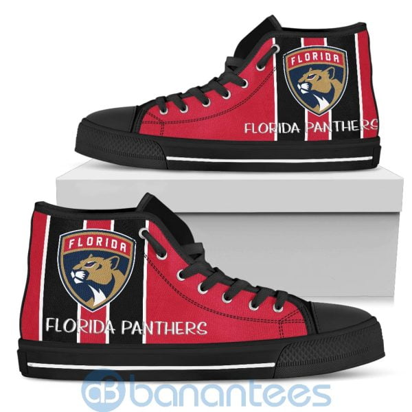Vertical Stripes Style Florida Panthers High Top Shoes Product Photo