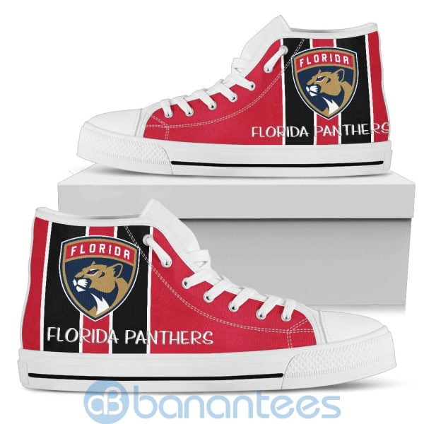 Vertical Stripes Style Florida Panthers High Top Shoes Product Photo