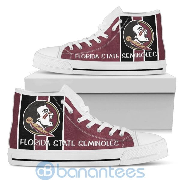 Vertical Stripes Style Florida State Seminoles High Top Shoes Product Photo