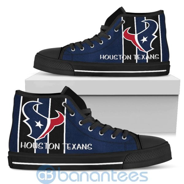 Vertical Stripes Style Houston Texans High Top Shoes Product Photo