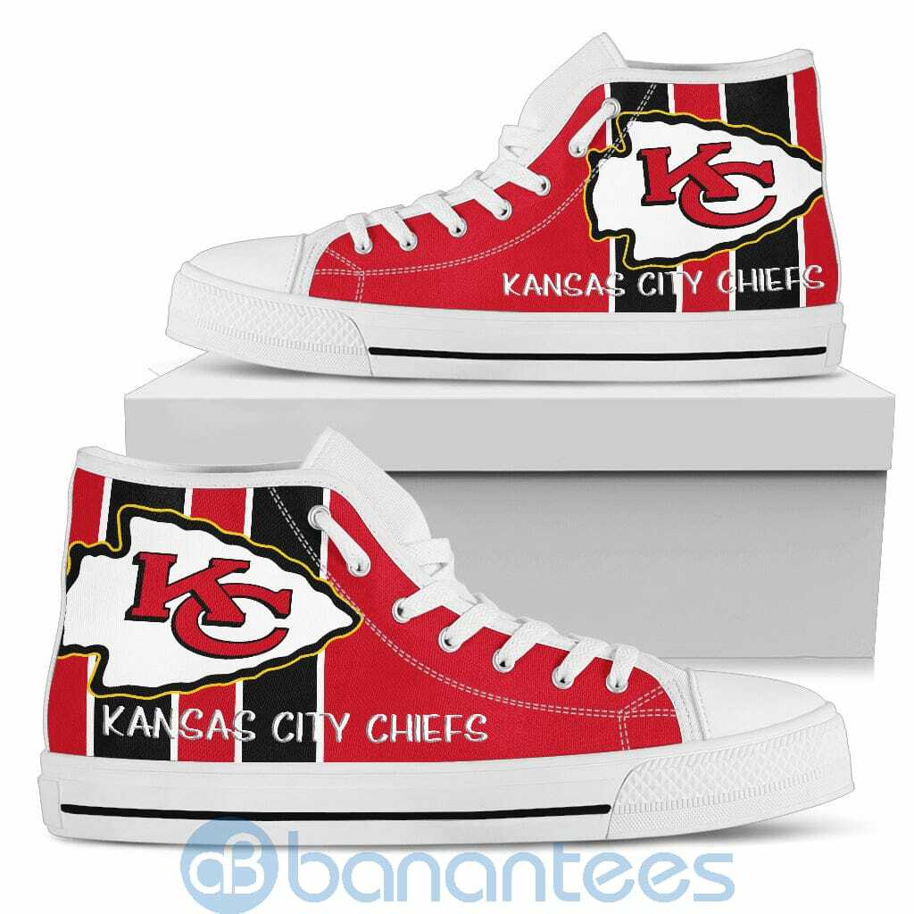 vertical-stripes-style-kansas-city-chiefs-high-top-shoes-4-YsoIL.jpg Vertical Stripes Style Kansas City Chiefs High Top Shoes Product Photo