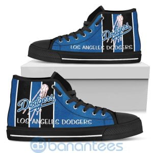 Vertical Stripes Style Los Angeles Dodgers High Top Shoes Product Photo