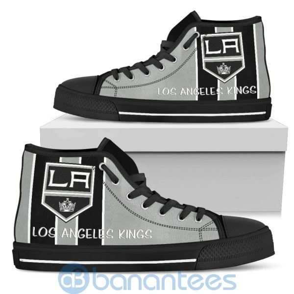 Vertical Stripes Style Los Angeles Kings High Top Shoes Product Photo