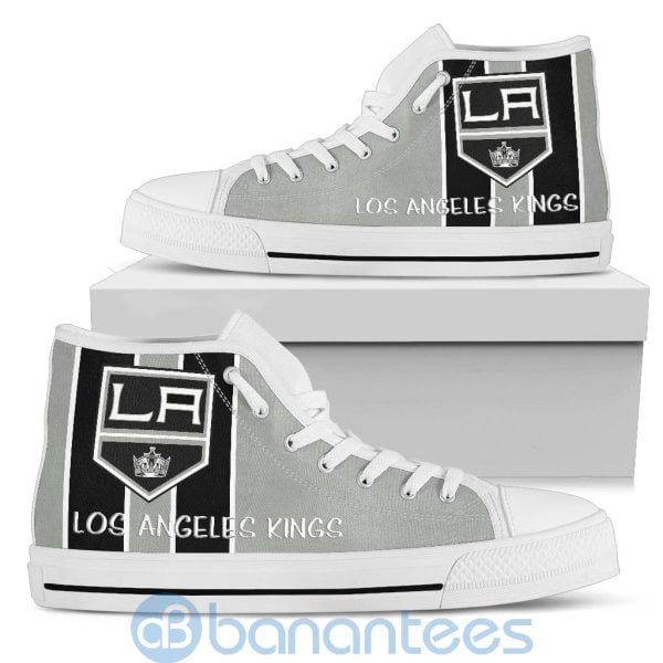 Vertical Stripes Style Los Angeles Kings High Top Shoes Product Photo