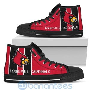 Vertical Stripes Style Louisville Cardinals High Top Shoes Product Photo
