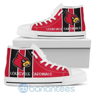 Vertical Stripes Style Louisville Cardinals High Top Shoes Product Photo