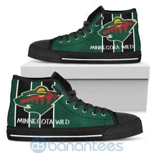 Vertical Stripes Style Minnesota Wild High Top Shoes Product Photo