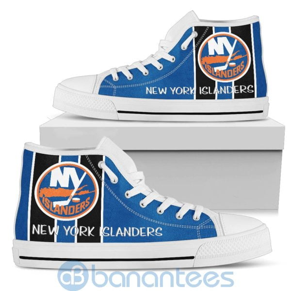 Vertical Stripes Style New York Islanders High Top Shoes Product Photo