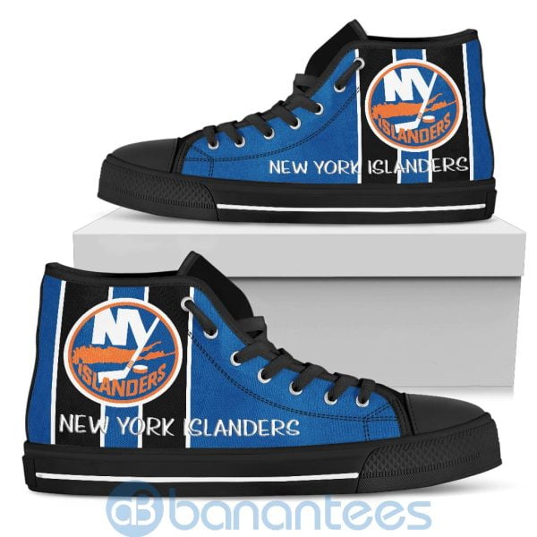 Vertical Stripes Style New York Islanders High Top Shoes Product Photo