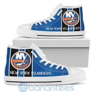 Vertical Stripes Style New York Islanders High Top Shoes Product Photo