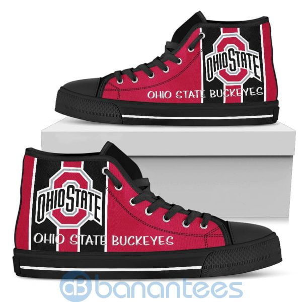 Vertical Stripes Style Ohio State Buckeyes High Top Shoes Product Photo