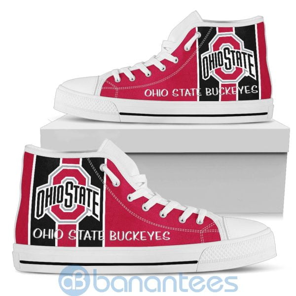 Vertical Stripes Style Ohio State Buckeyes High Top Shoes Product Photo