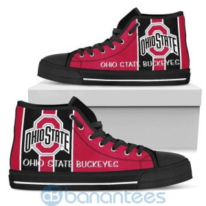 Vertical Stripes Style Ohio State Buckeyes High Top Shoes Product Photo