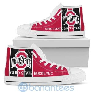 Vertical Stripes Style Ohio State Buckeyes High Top Shoes Product Photo