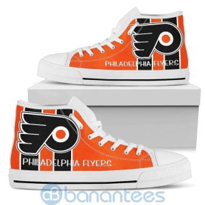 Vertical Stripes Style Philadelphia Flyers High Top Shoes Product Photo